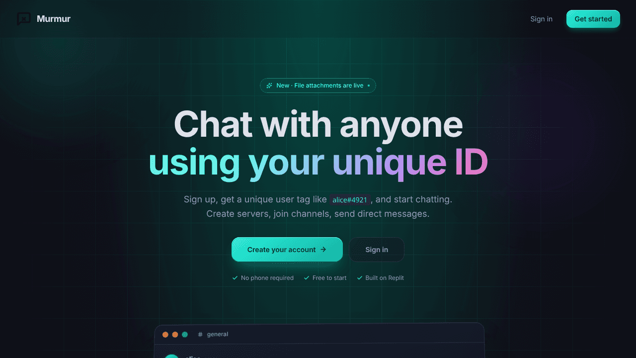 Murmur website screenshot