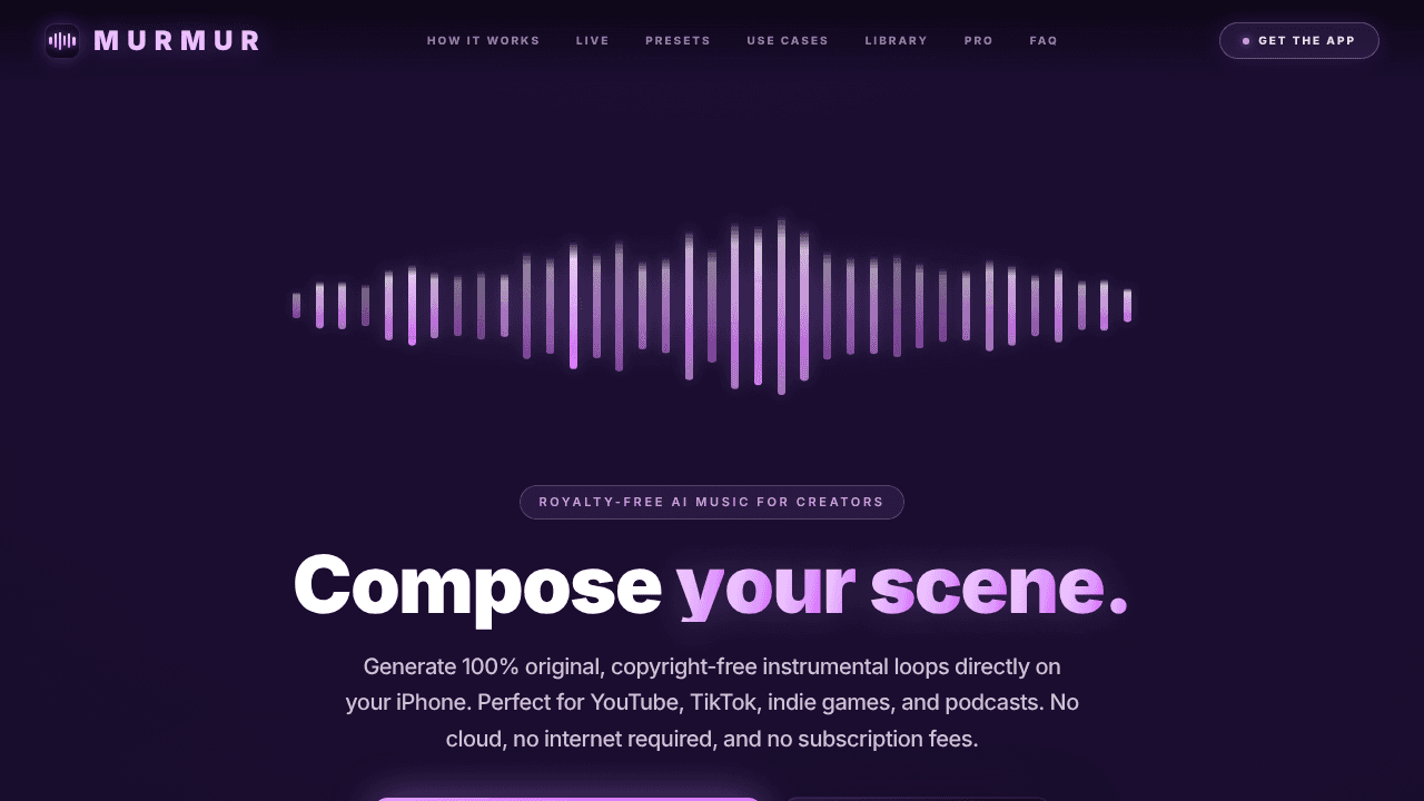 Murmur website screenshot