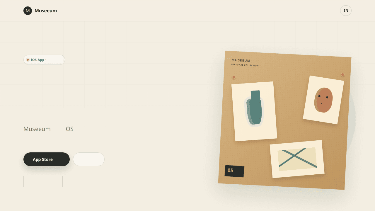 Museeum website screenshot
