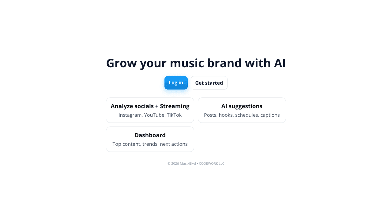 MusixBlvd • Home website screenshot