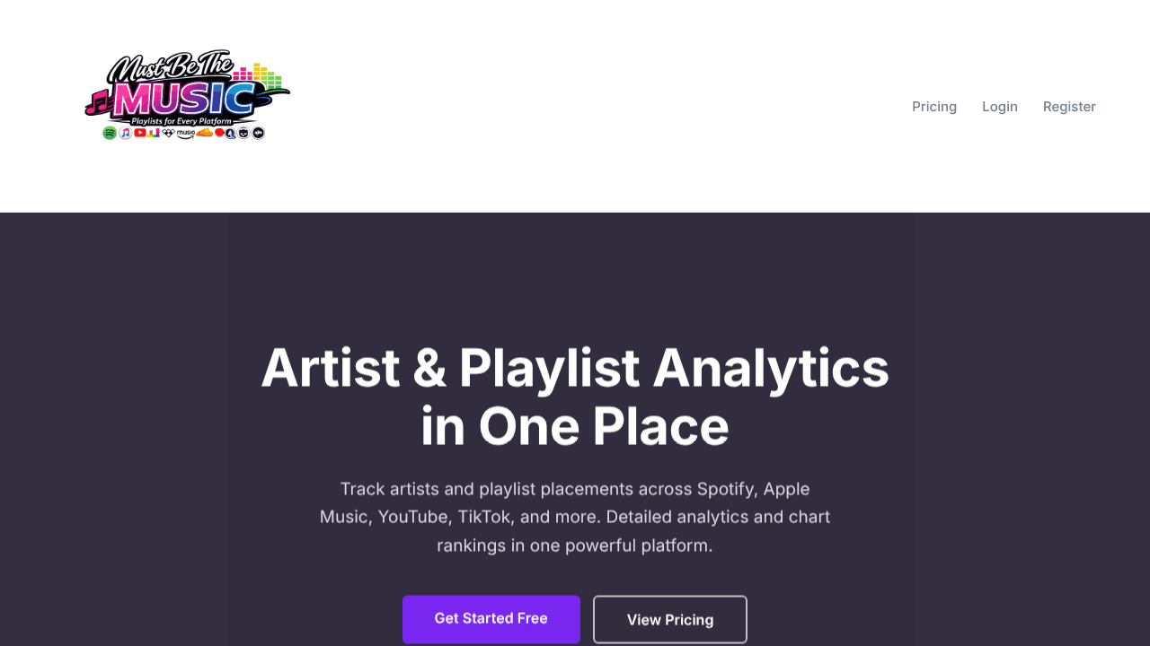 Must Be The Music website screenshot