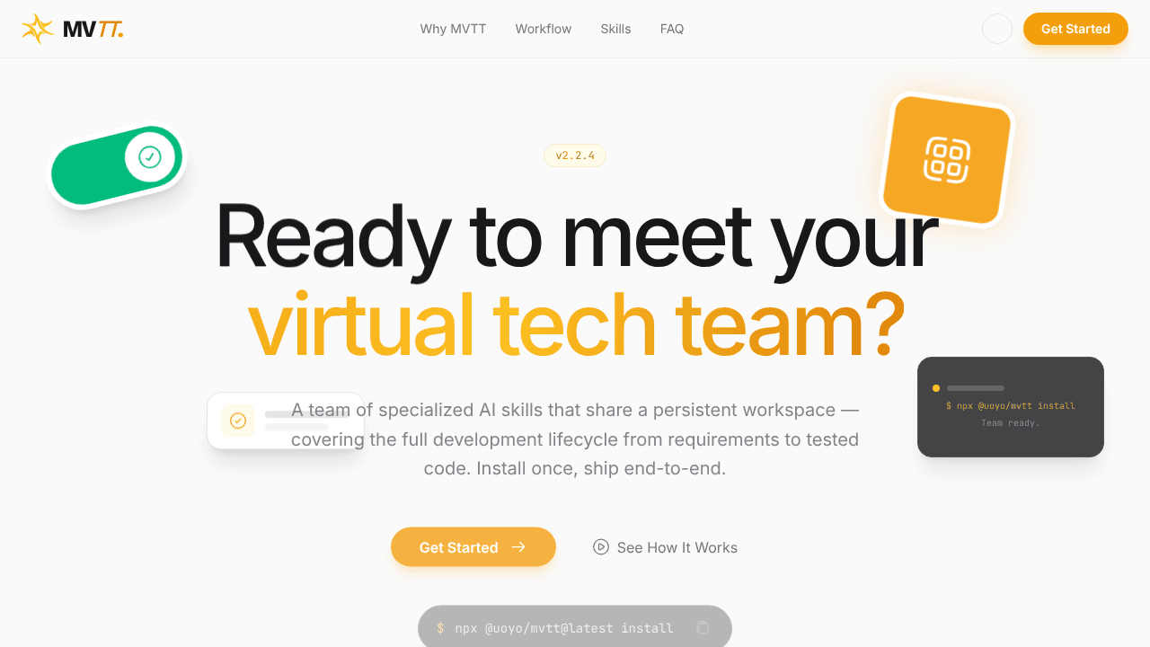 MVTT — My Virtual Tech Team website screenshot