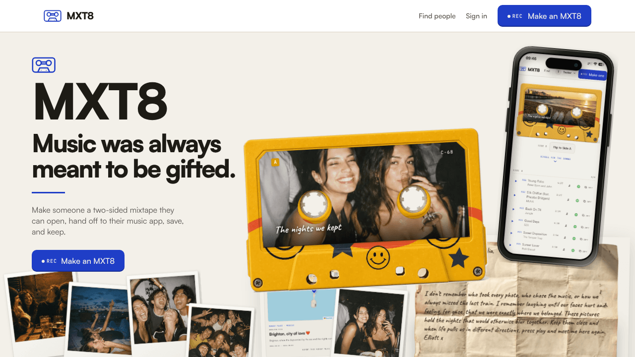 MXT8 website screenshot