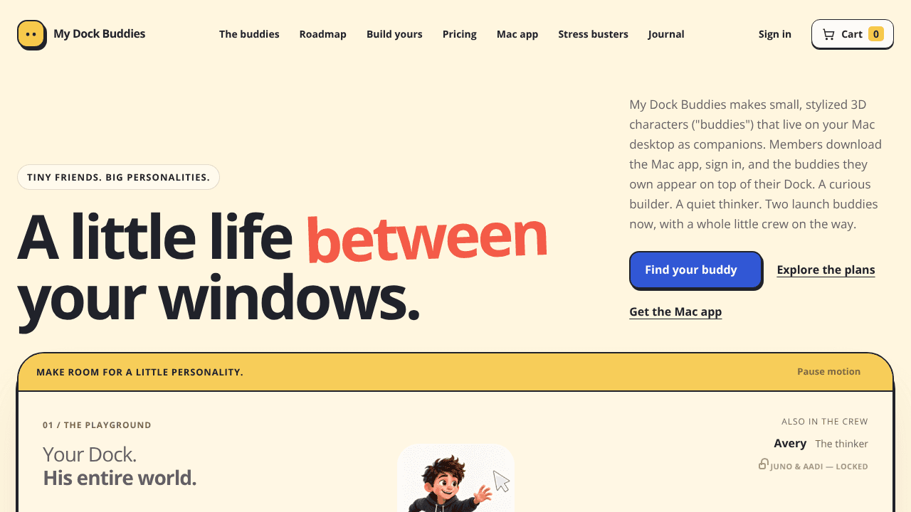 My Dock Buddies website screenshot