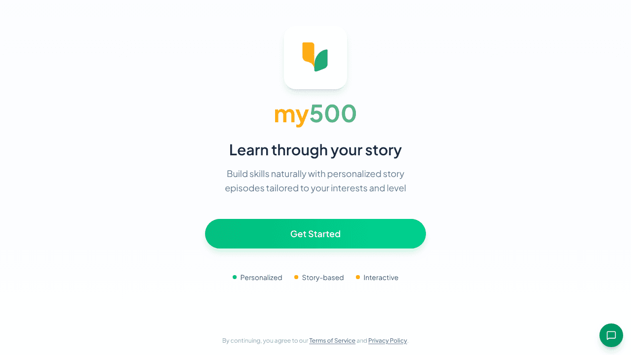 my500 — Spanish through Stories website screenshot