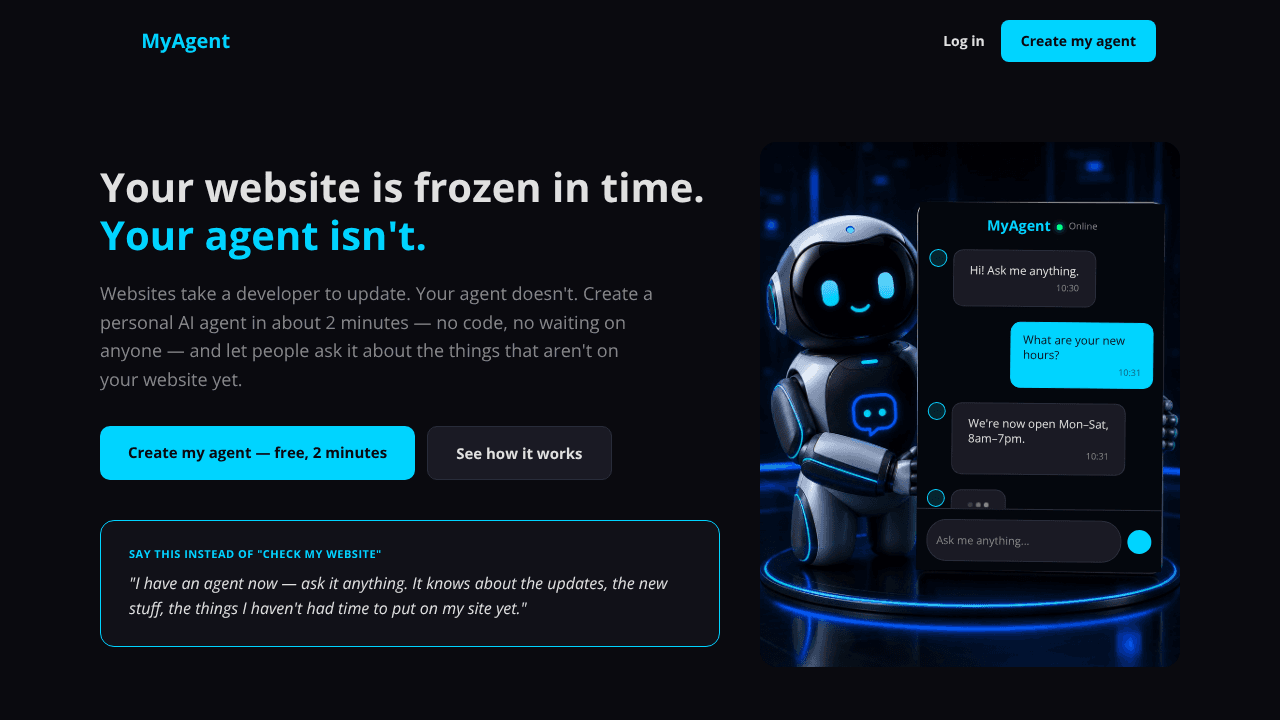 MyAgent website screenshot