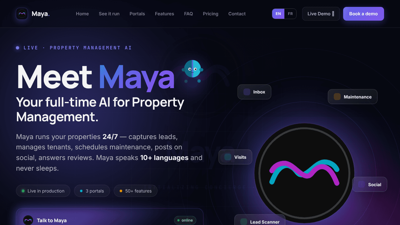 MyAi.Bi - Ai for Property Management website screenshot
