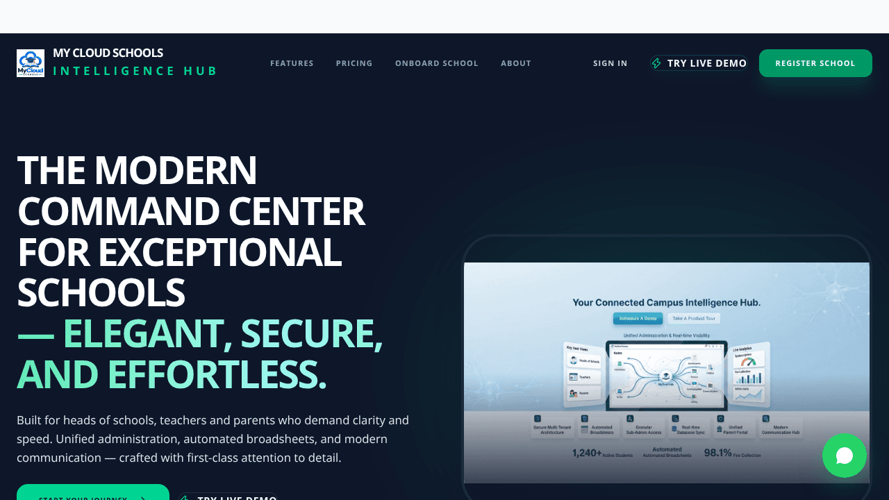 MyCloudSchool website screenshot