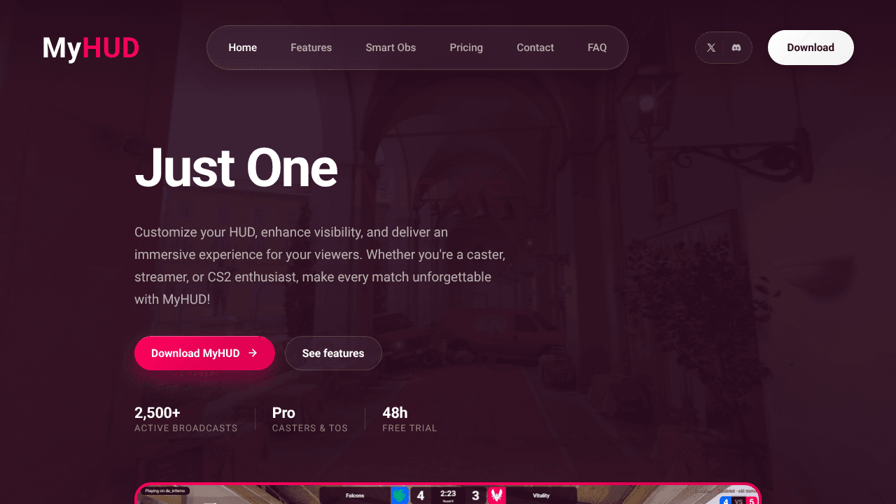MyHUD website screenshot