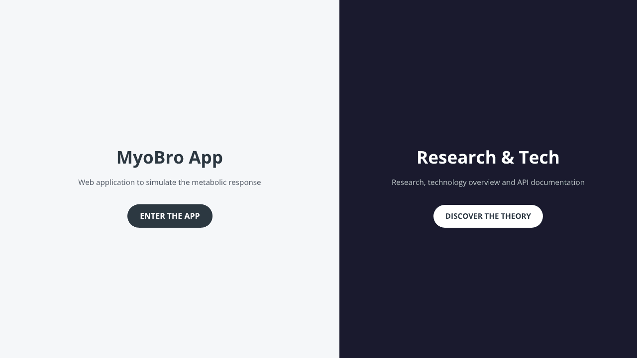  MyoBro: Metabolic Engine website screenshot