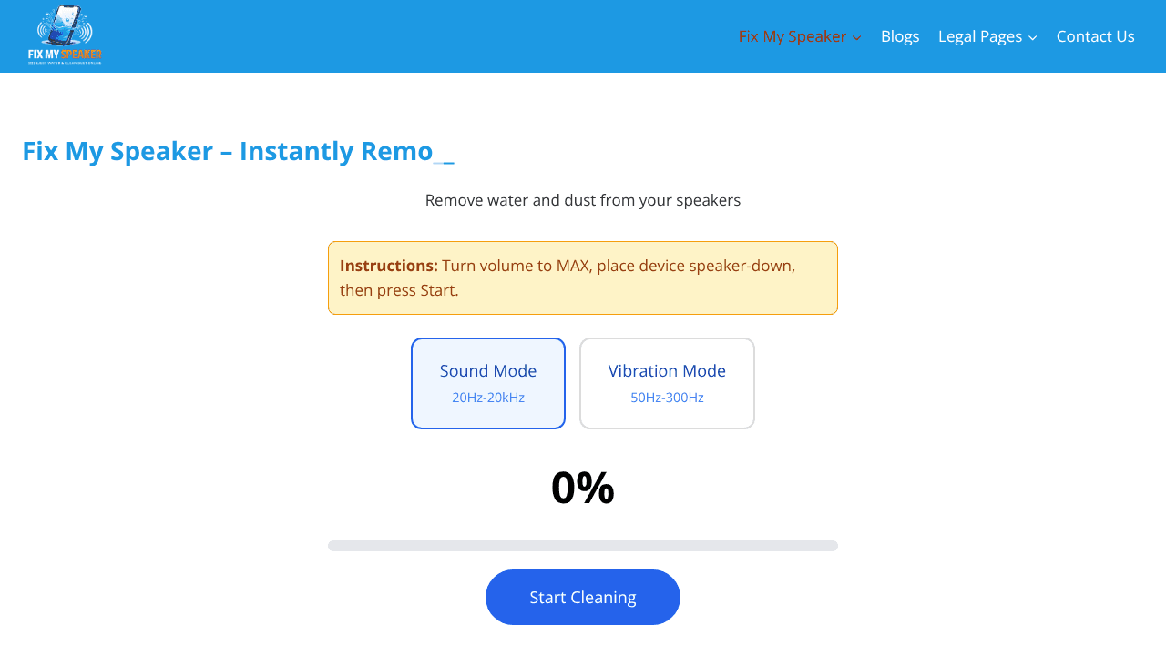 myspeakerfix.com website screenshot