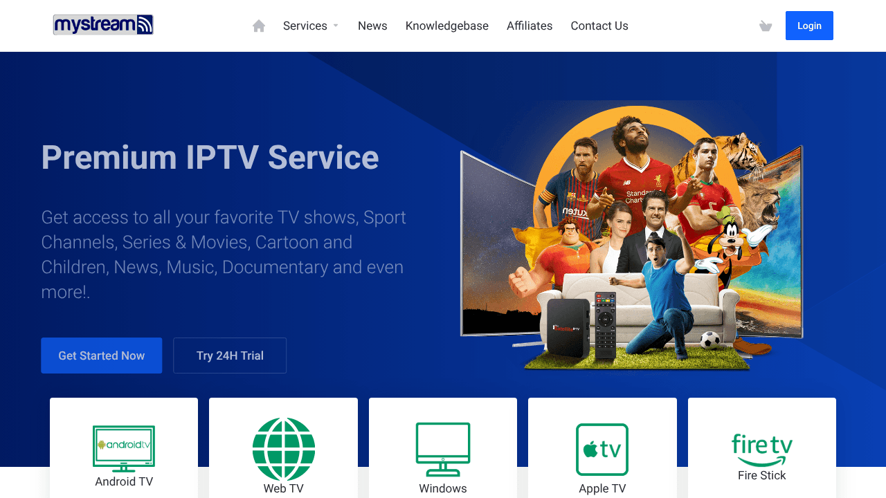 MyStreamTV website screenshot