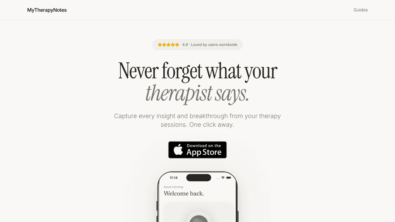 MyTherapyNotes website screenshot