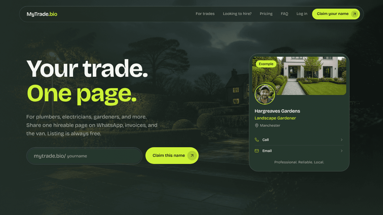 MyTrade.bio website screenshot