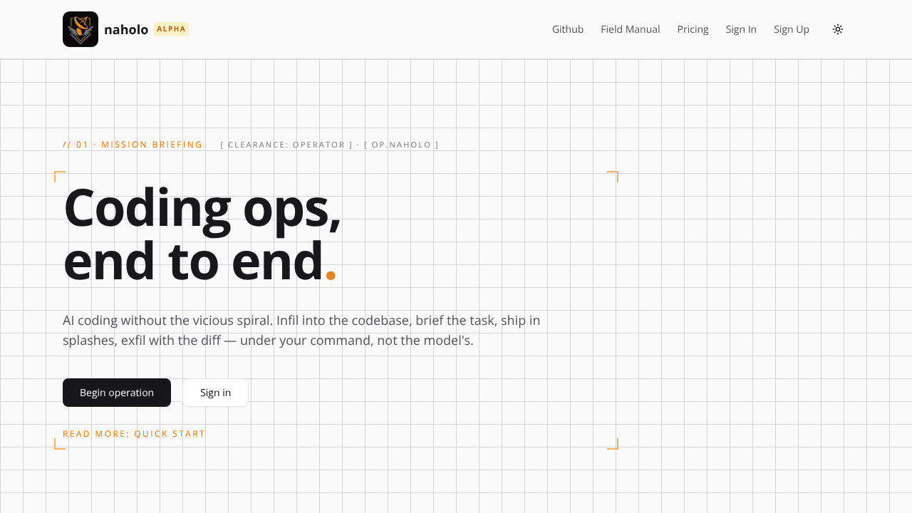 naholo website screenshot