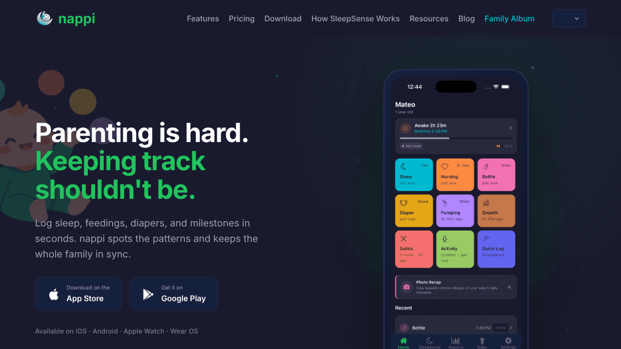nappi website screenshot