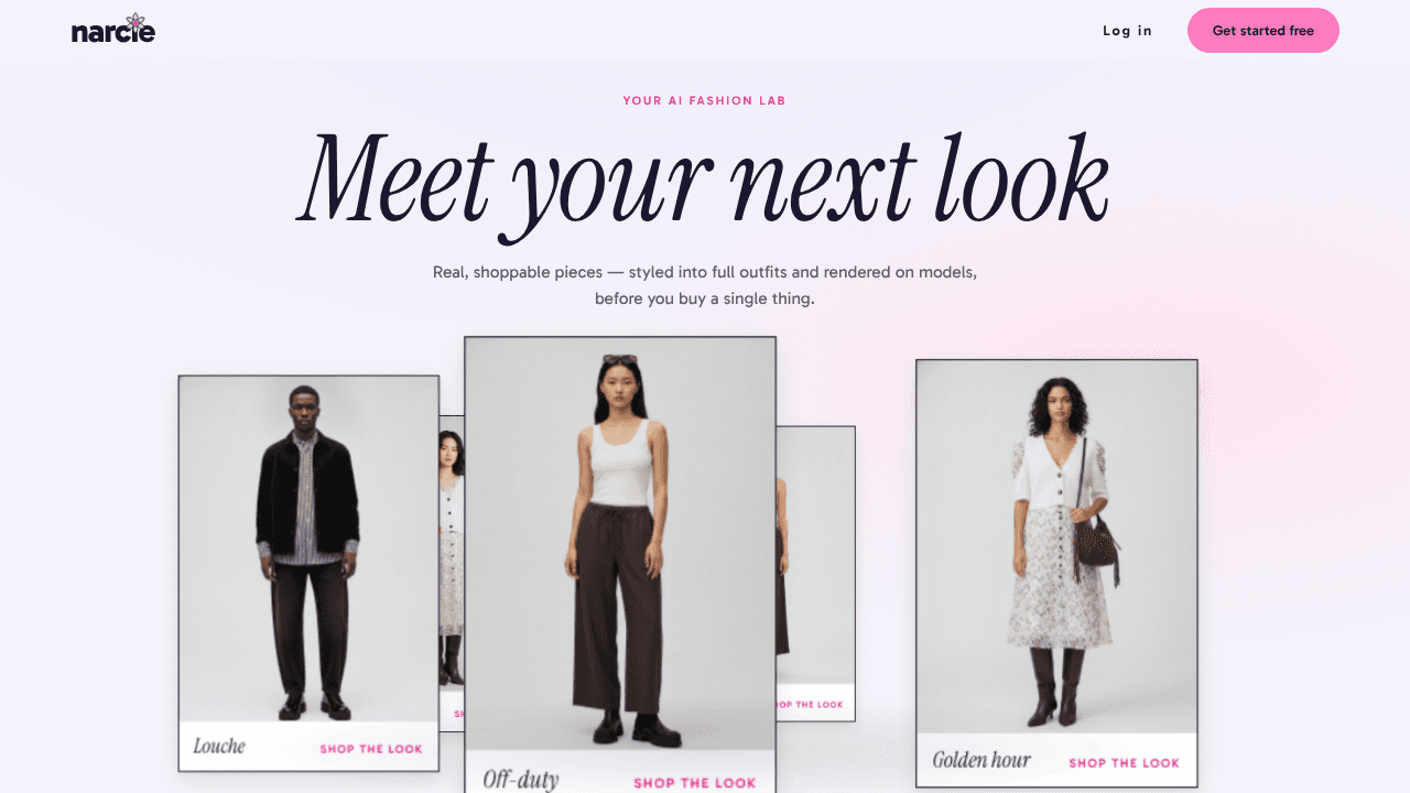 narcie fashion lab website screenshot