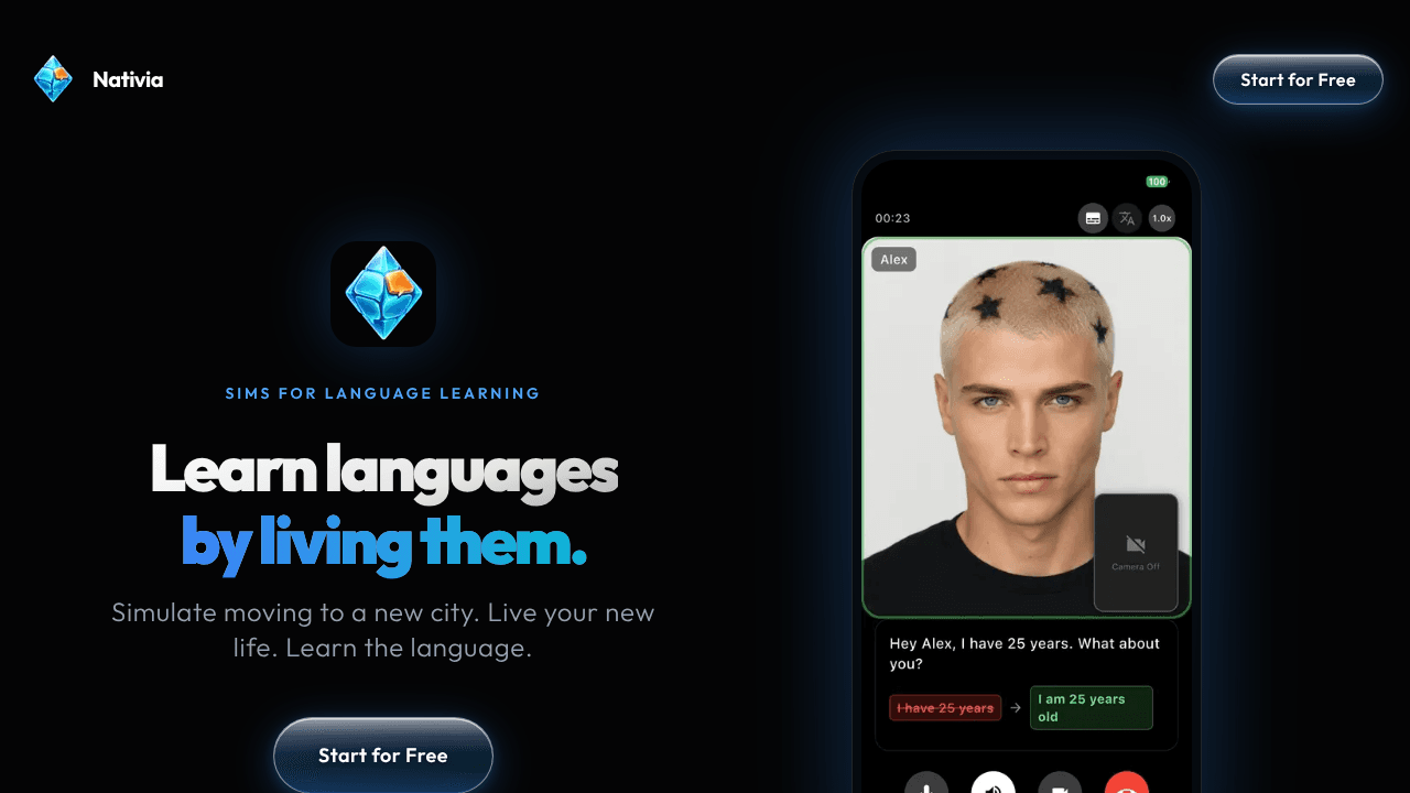 Nativia website screenshot