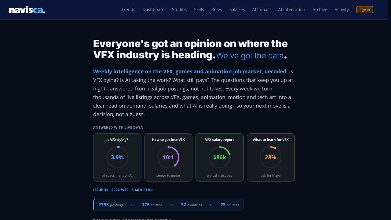 Navisca website screenshot