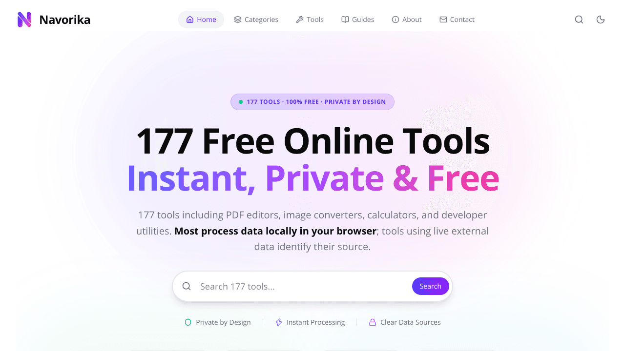 Navorika website screenshot