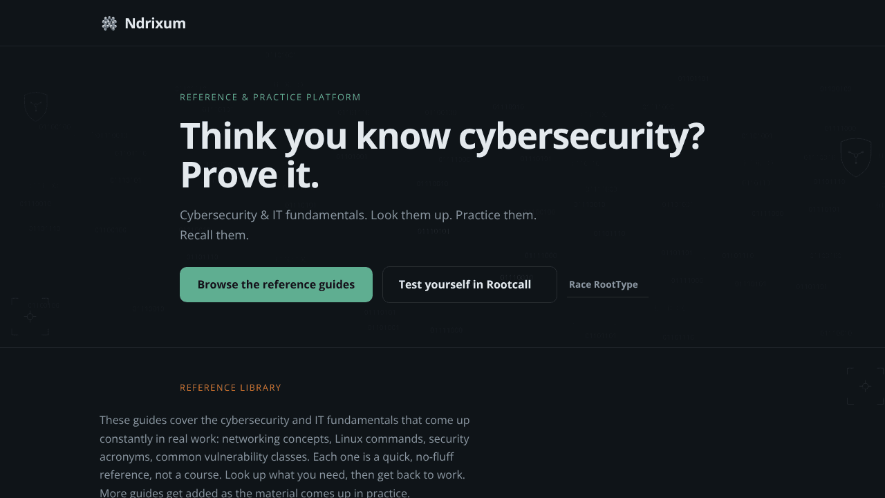 Ndrixum website screenshot