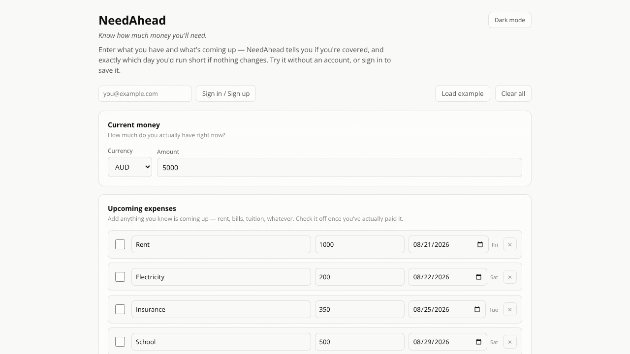 NeedAhead website screenshot