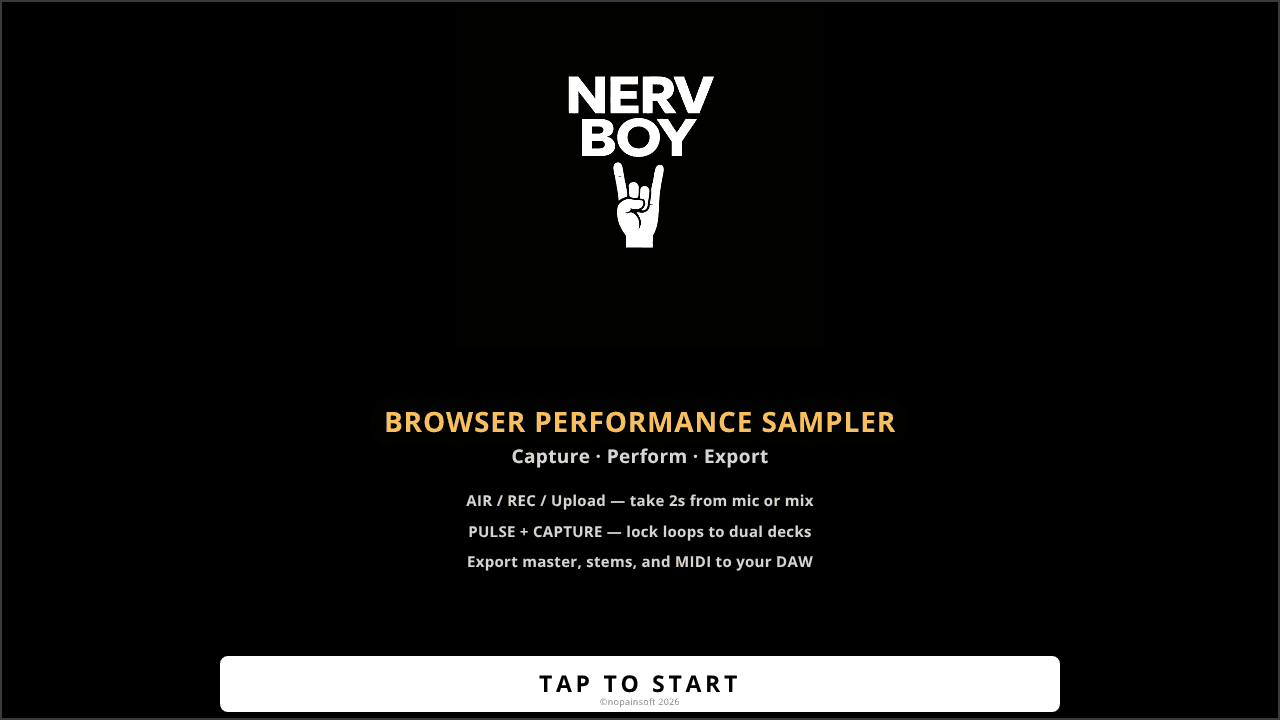 NERVBOY website screenshot