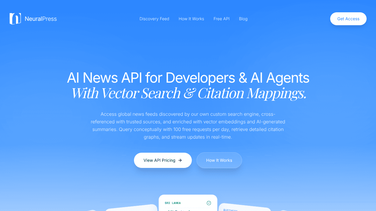 NeuralPress website screenshot