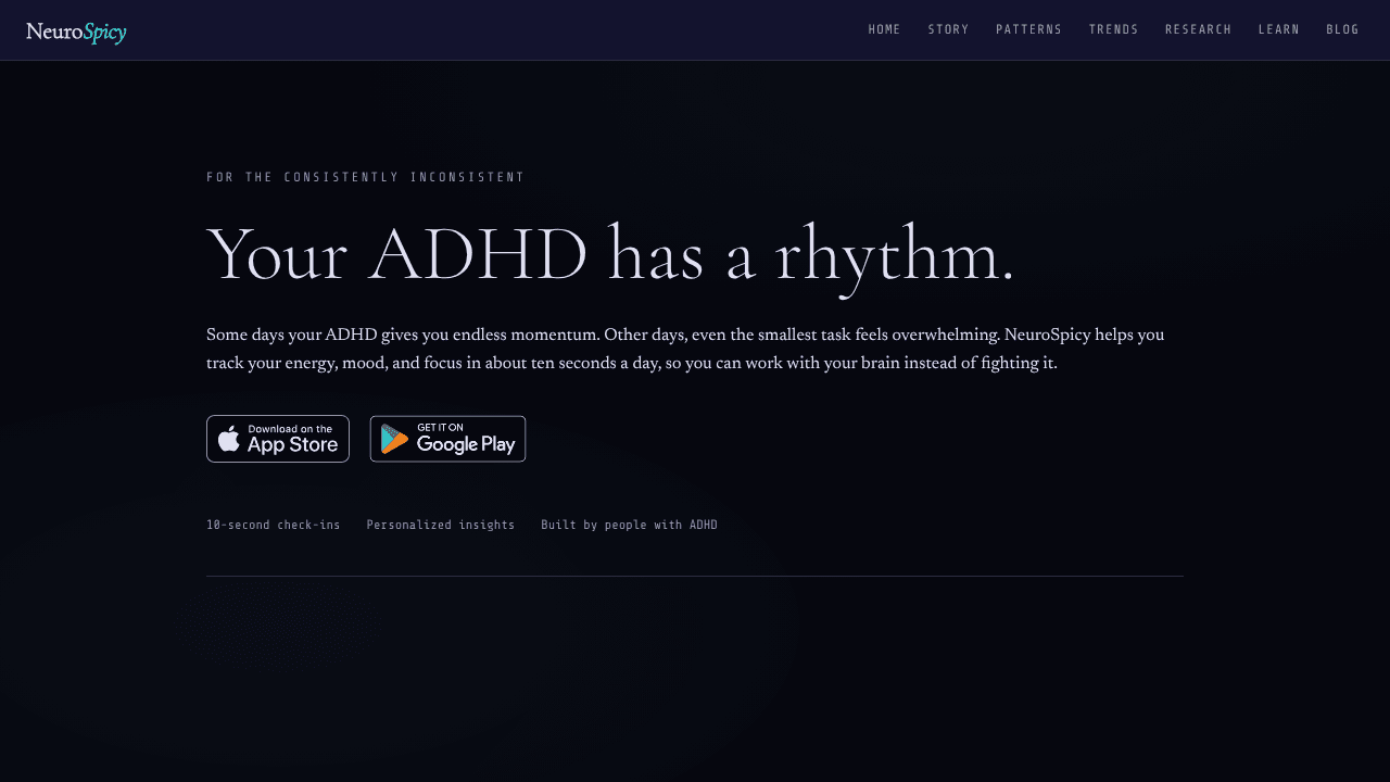 NeuroSpicy website screenshot