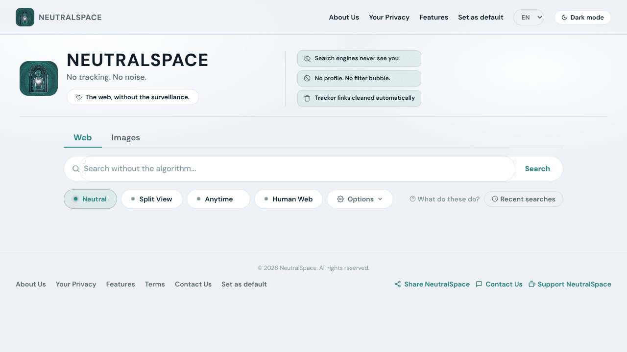 NeutralSpace website screenshot
