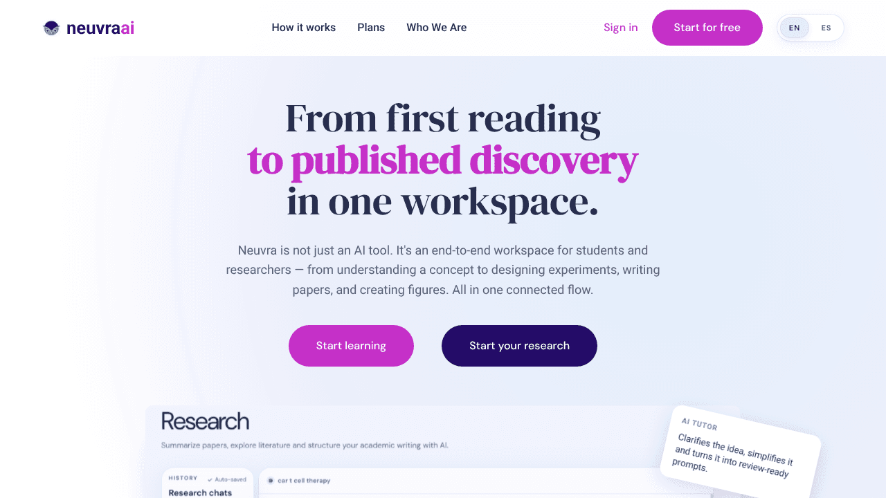 Neuvra website screenshot