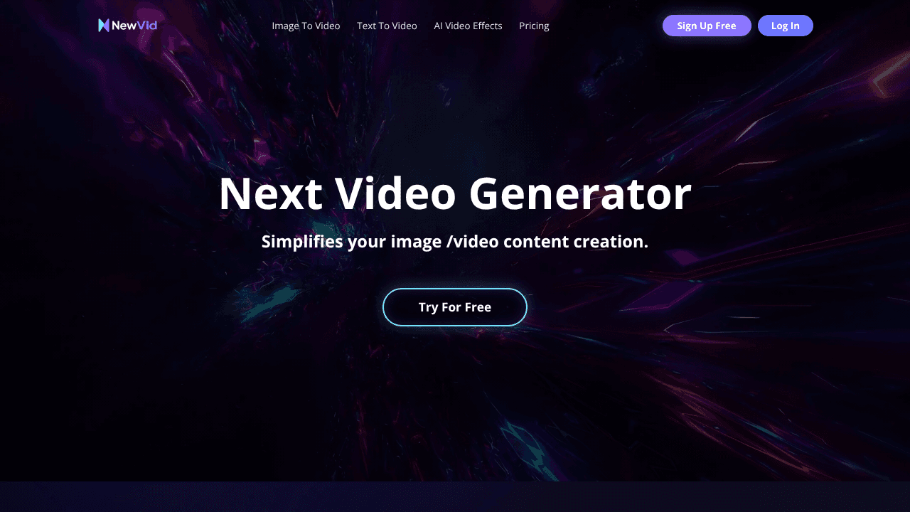 NewVid website screenshot
