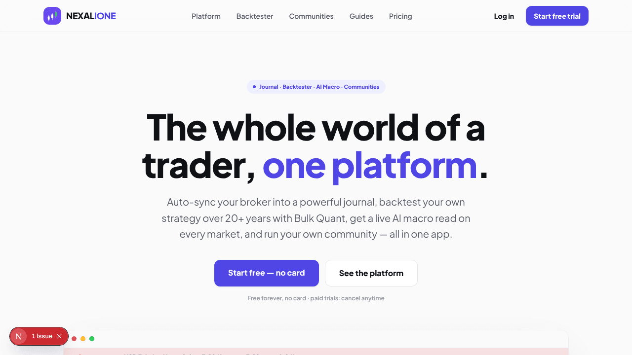 NEXALIONE website screenshot