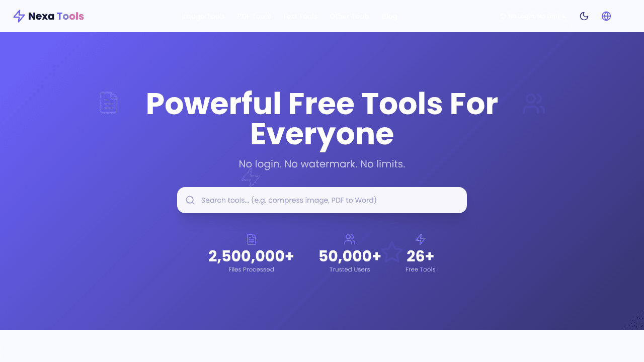 NexaTools website screenshot