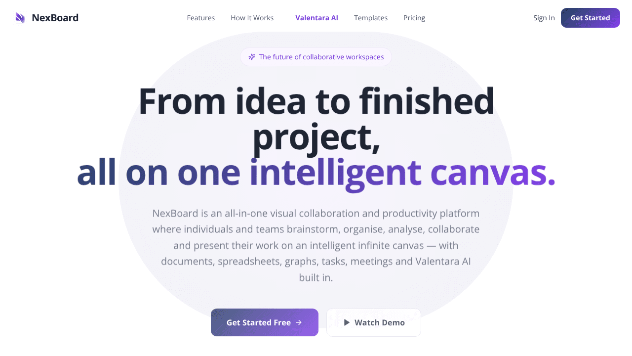 NexBoard website screenshot