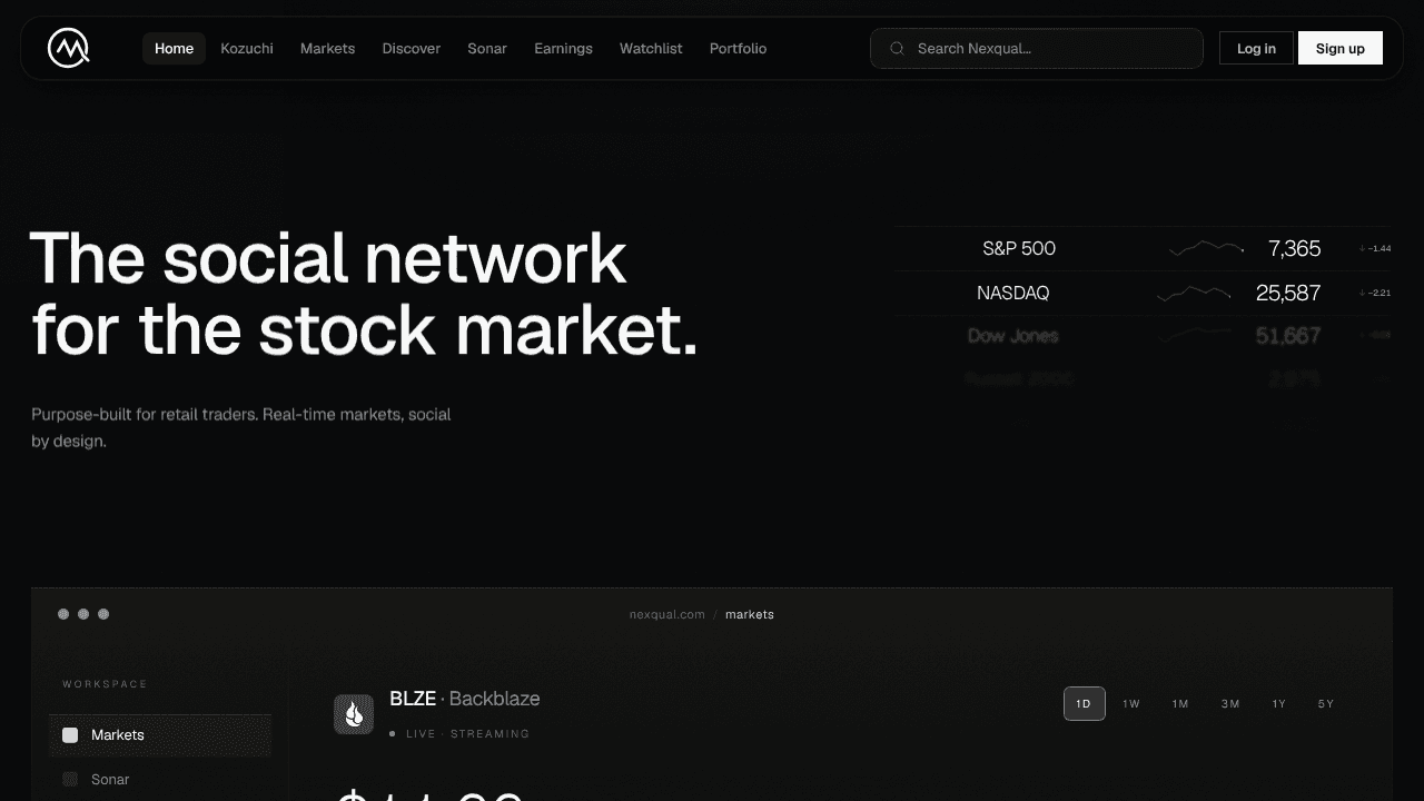 Nexqual website screenshot