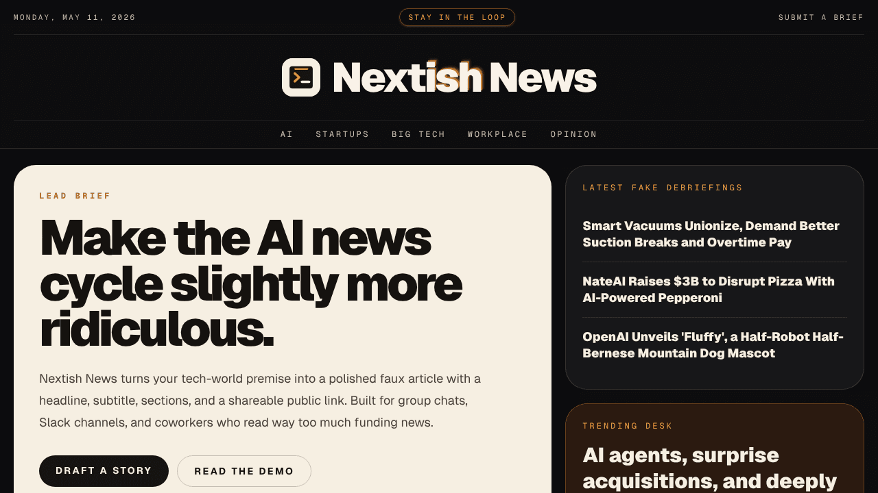 Nextish News website screenshot