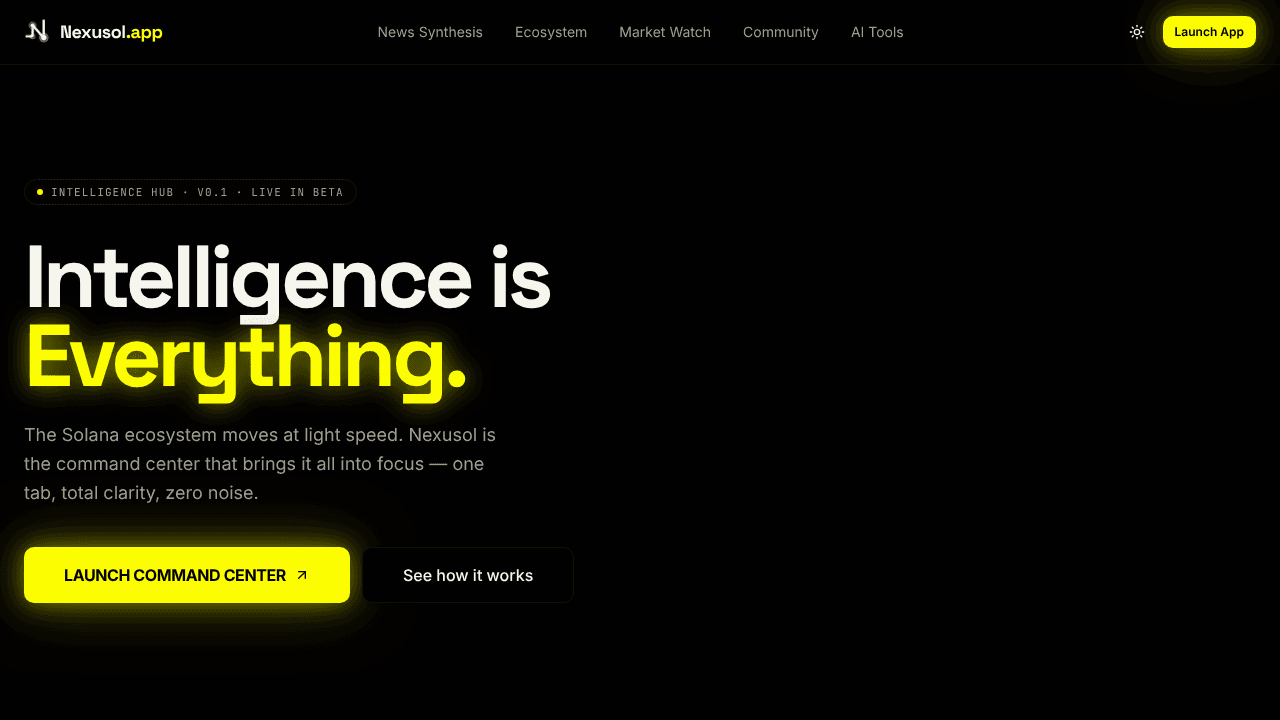 Nexusol.app website screenshot