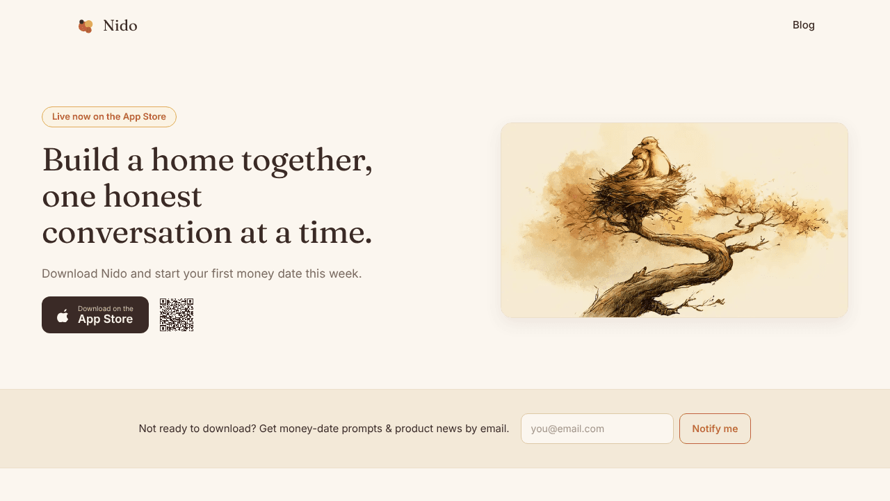 Nido website screenshot