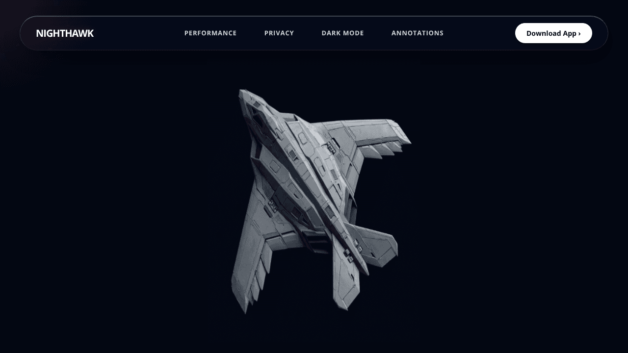 Nighthawk PDF Reader website screenshot