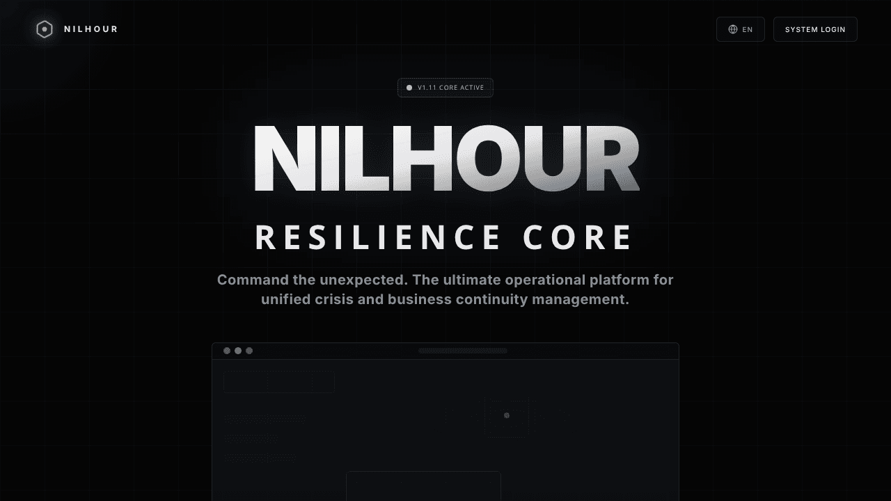 Nilhour OS website screenshot