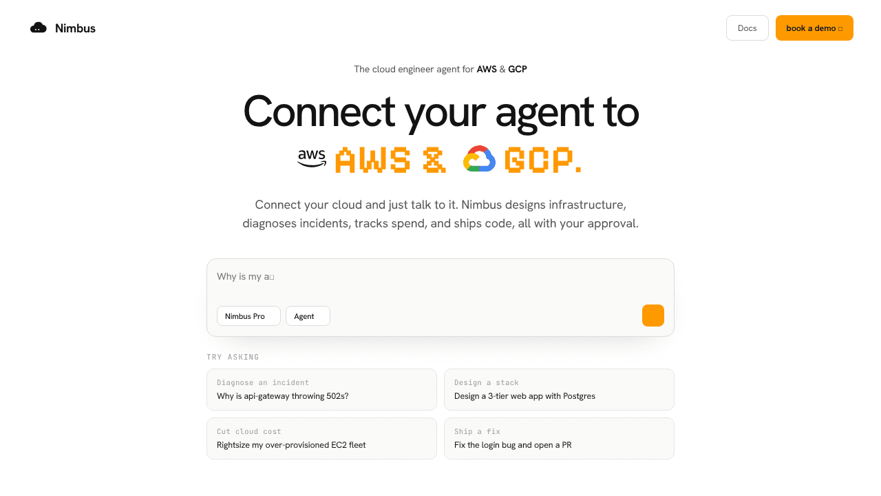 Nimbus website screenshot