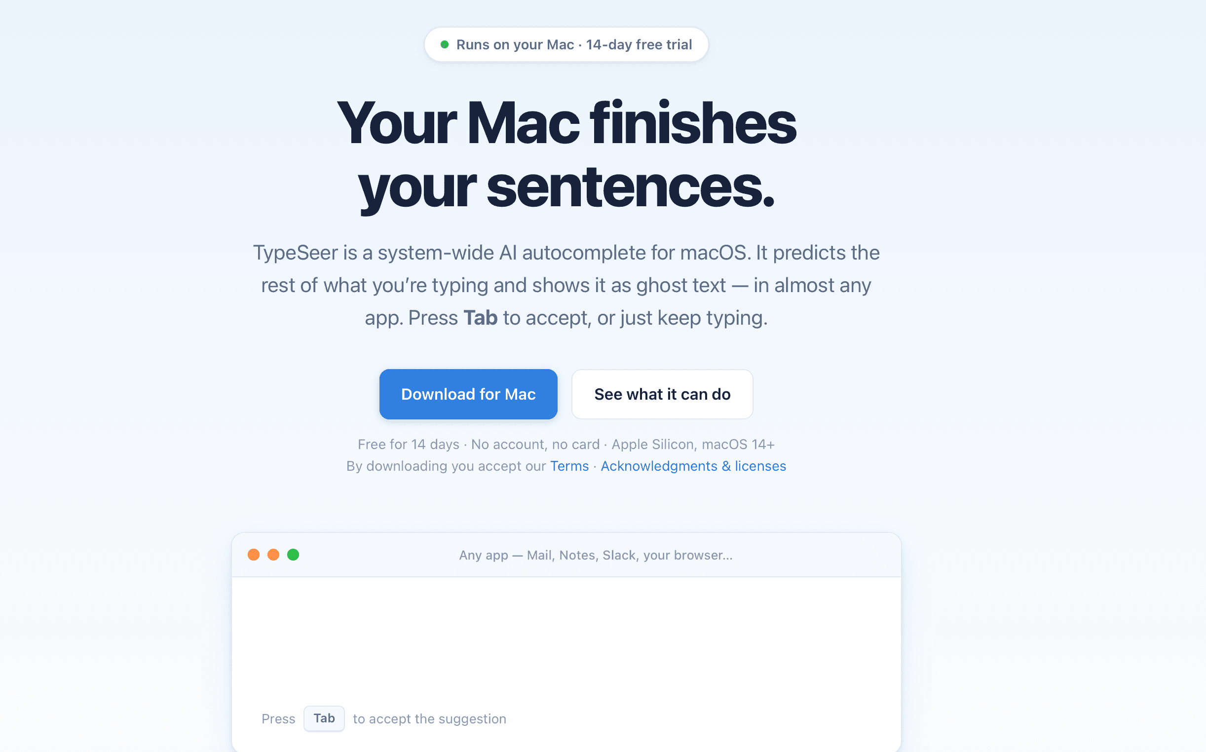 TypeSeer website screenshot