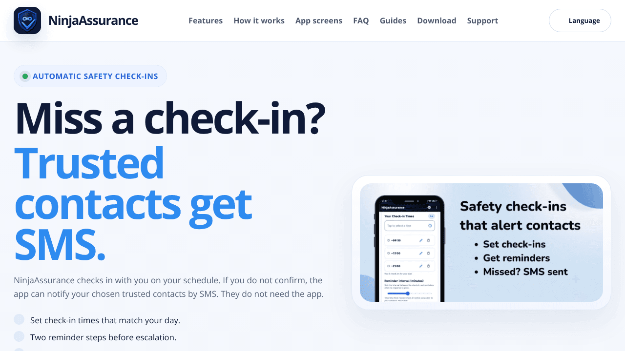 NinjaAssurance website screenshot