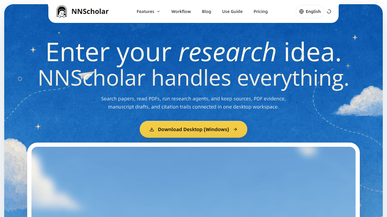 NNScholar website screenshot