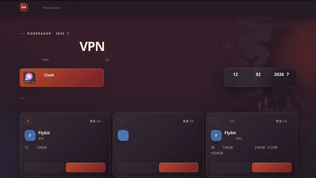 节点雷达 NodeRadar website screenshot
