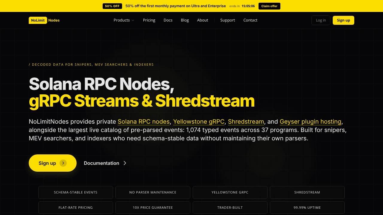 NoLimitNodes website screenshot
