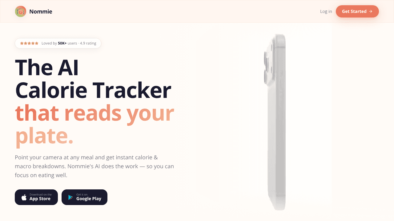 Nommie website screenshot