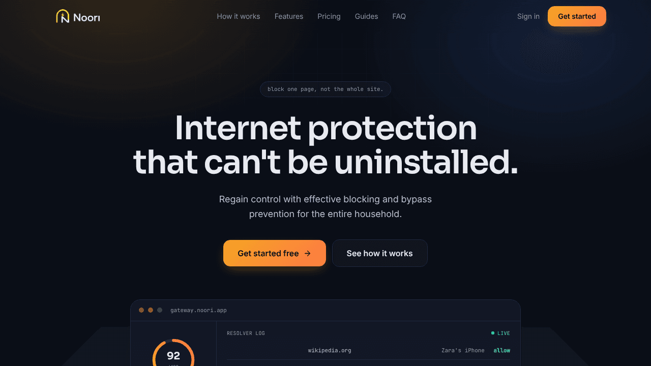 Noori website screenshot