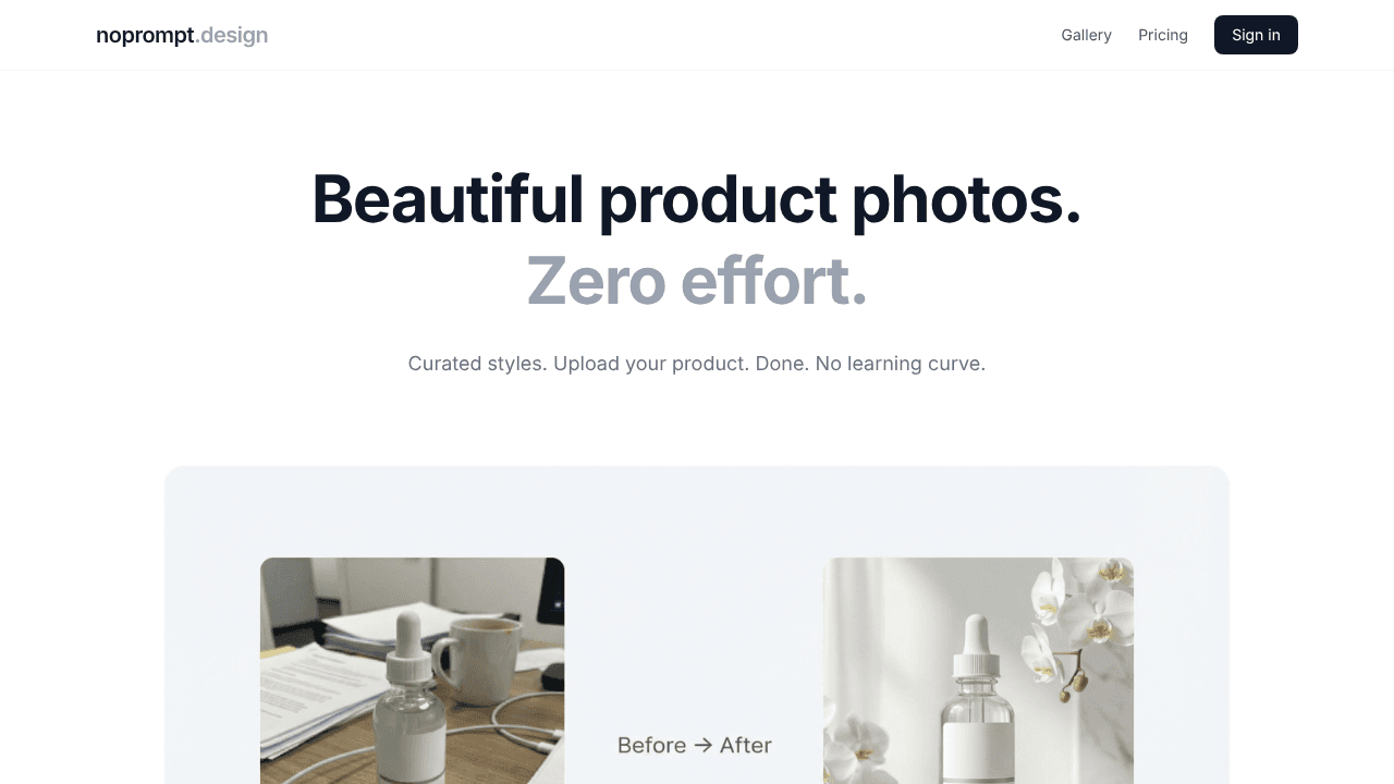 noprompt.design website screenshot